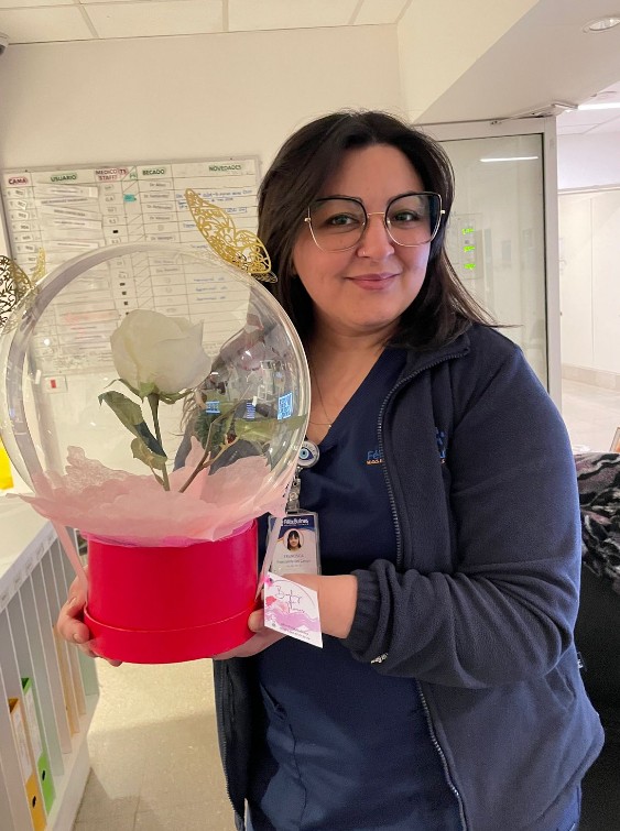 Cliente Feliz con su burbuja